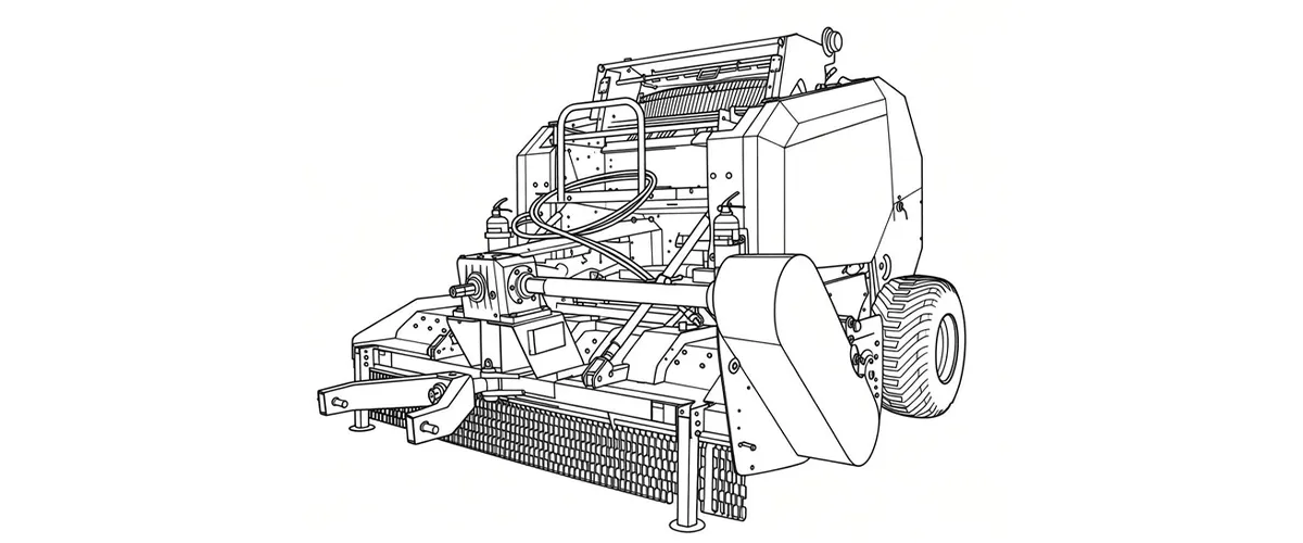 straw-baler-9YG-1.0C Round Baler-for-draft