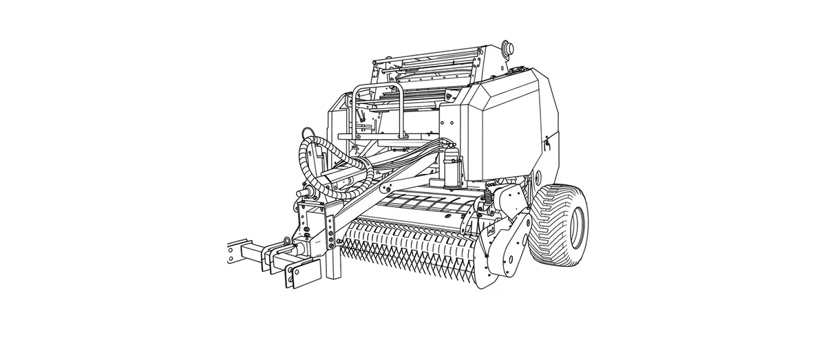 straw-balers-9YG-1.0 Round baler-for-draft