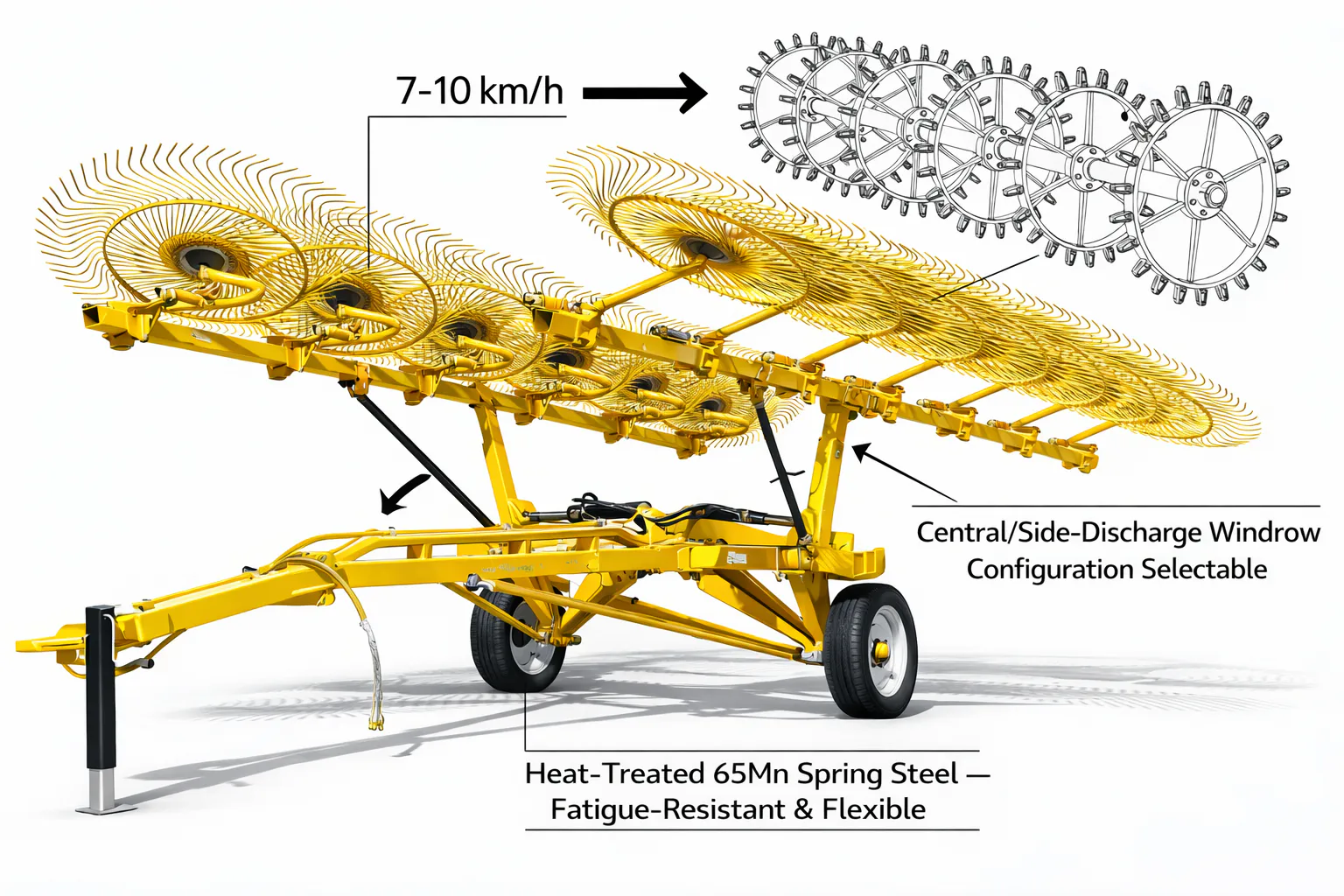 straw-balers-EP-9LZ-6.0 Disc-type hay rake-work